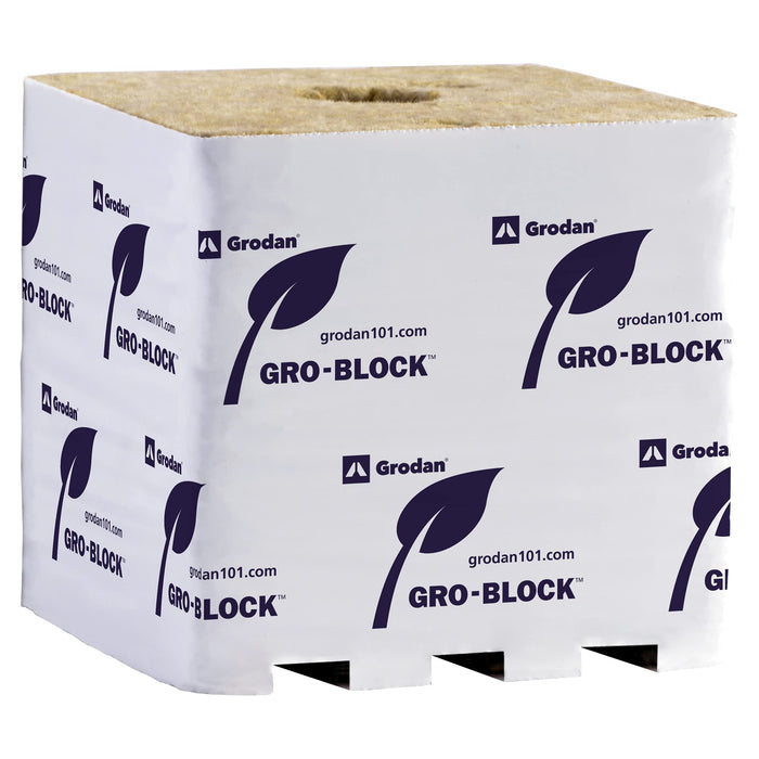 Grodan Hugo Gro-Block, 6" x 6" x 5.8", with hole
