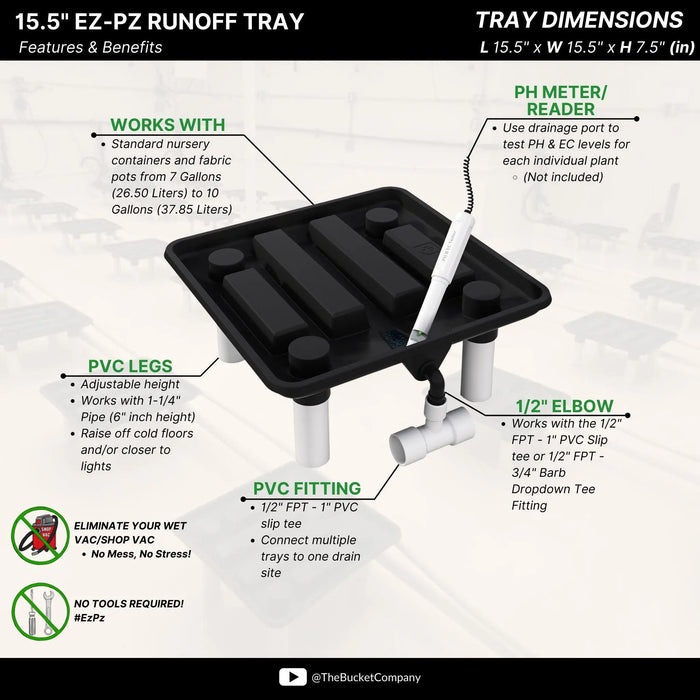 Bucket Company Drain Trays - HydroPros