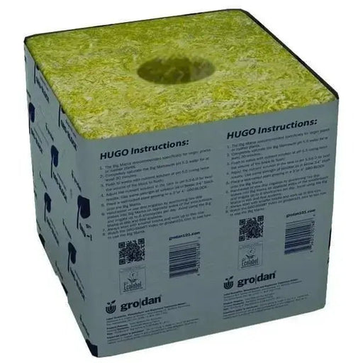 Grodan Hugo Gro - Block, 6" x 6" x 5.8", with hole - HydroPros