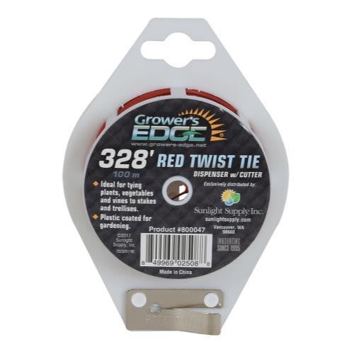 Grower's Edge Red Twist Tie Dispenser w/ Cutter - HydroPros.com